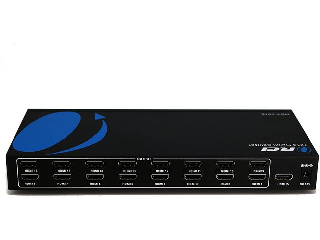 Orei 1x16 2.0 HDMI Splitter 2 Ports with Full Ultra HDCP 2.2, 4K at 60Hz & 3D Supports EDID Control - HDY-1016