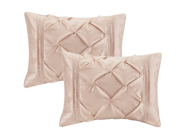 Madison Park Essentials 24 Piece Room in a Bag Comforter Set Queen Blush