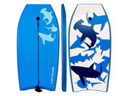Goplus 42'' Lightweight Super Bodyboard Surfing w/Leash IXPE Deck EPS Core Boarding Blue