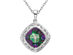 4.25 Carat (ctw) Mystic Fire Topaz Pendant Necklace in Sterling Silver with Chain