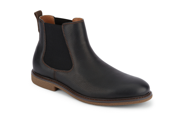 Dockers Mens Grant Leather Casual Chelsea Boot - 13 M Black