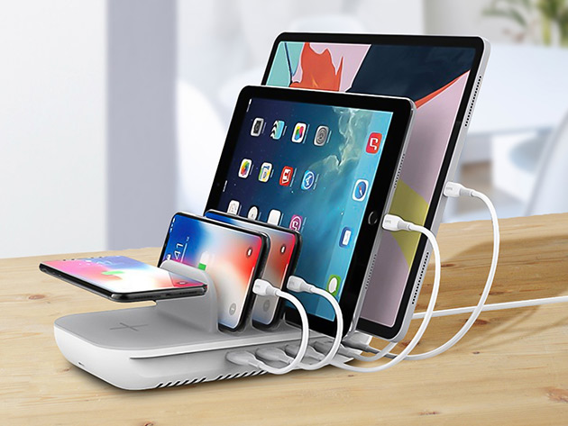 5-Port Desktop Wireless Charger Station