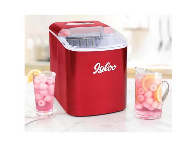 IGLOO ICEB26RR 26-Pound Portable Ice Maker - Red
