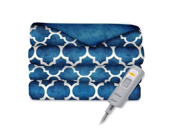 sunbeam velvet plush heated blanket