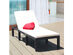 Costway Patio Rattan Lounge Chair Chaise Couch Cushioned Height Adjustable Pool Garden