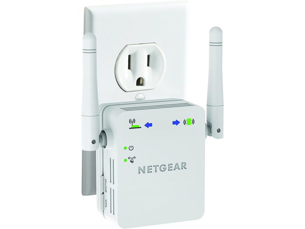 NETGEAR WN3000RP-100NAS N300 Wall Plug Version Wi-Fi Range Extender, White