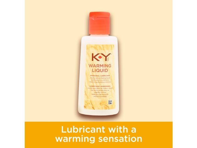K-Y Warming Liquid Formula, Personal Water Based Natural Feeling Lubricant, 2.5 Ounce