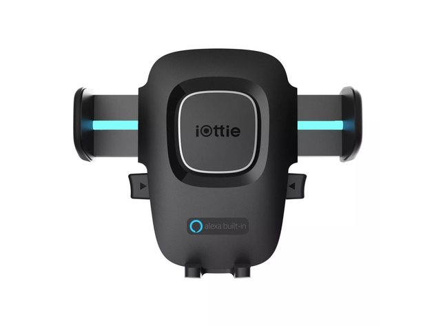 iOttie Easy One Touch Connect Dash and Windshield Mount with Built- In Alexa, Black (New Open Box)