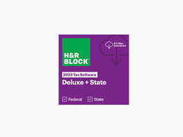 H&R Block Tax Software Deluxe Federal + State 2023 (PC/Mac Download)