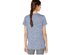 Calvin Klein Women's Short Sleeve V Neck Drape Front Top Blue Size Small