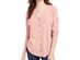 Pink Rose Hippie Rose Juniors' Tie-Front Button-Up Top Pink Size Small