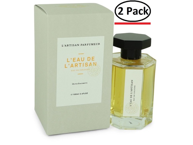 L'eau De L'artisan by L'artisan Parfumeur Eau De Cologne Spray 3.4 oz for Men (Package of 2)