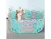 Costway 14-Panel Baby Playpen Kids Activity Center Playard w/Music Box - Green, Gray