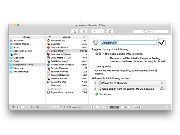Keyboard Maestro Macro Manager