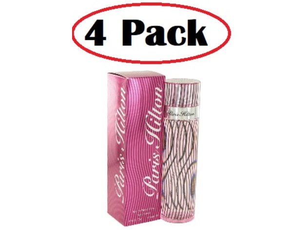 4 Pack of Paris Hilton by Paris Hilton Eau De Parfum Spray 3.4 oz