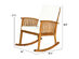 Costway 2 Piece Acacia Wood Rocking Chair Garden Lawn W/ Cushion - Teak