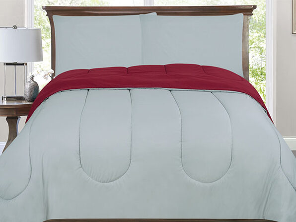 Bibb Home Reversible 2 Tone Down Alternative Comforter Silver