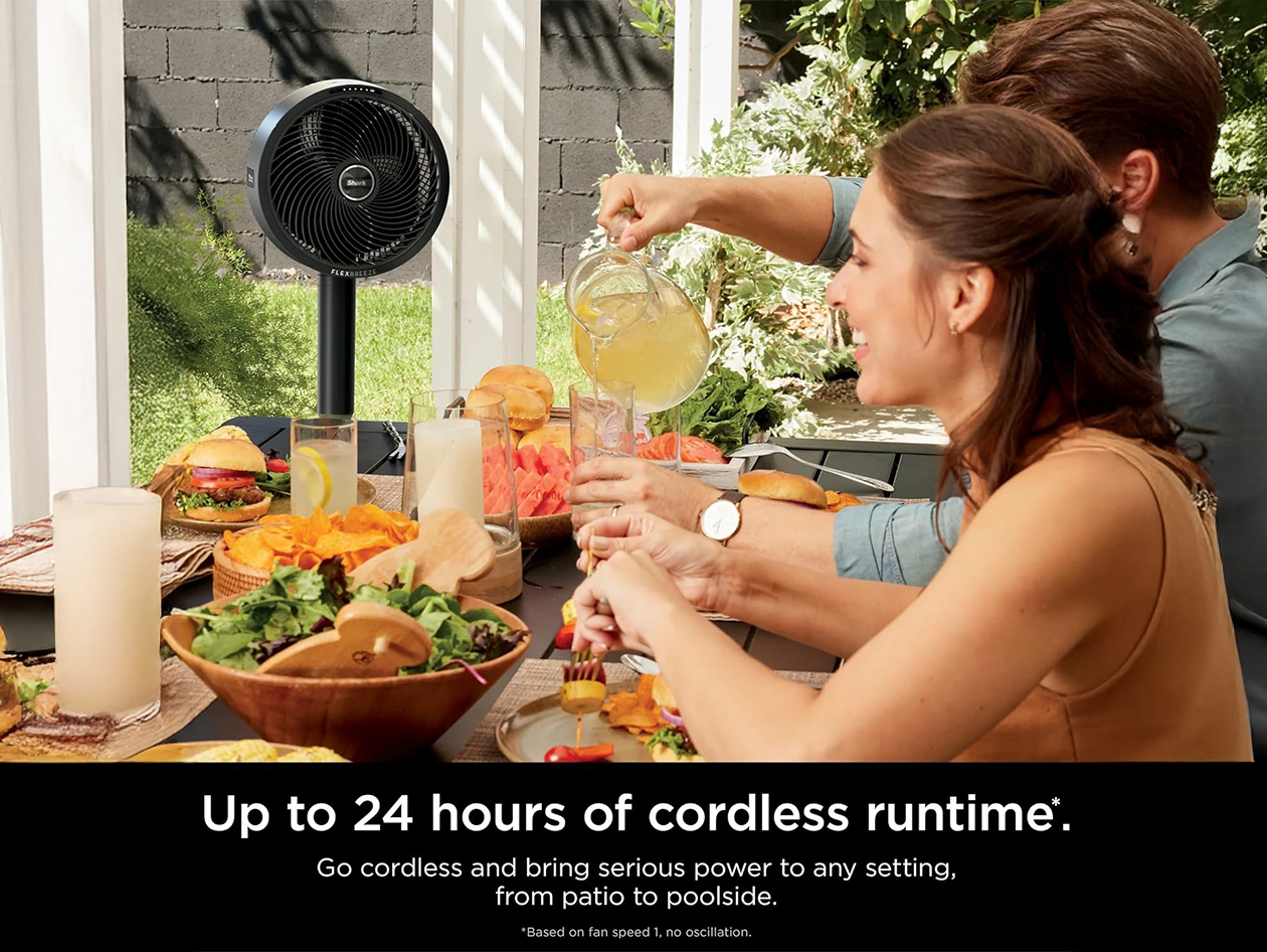 Shark FlexBreeze™ Indoor & Outdoor Pedestal & Table Fan with Cover (Refurbished)