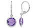 Sterling Silver Amethyst Drop Dangle Earrings 3/5 Carat (ctw)