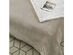Zakary Flannel Reversible Heathered Sherpa Throw Blanket 90" x 90" / Taupe
