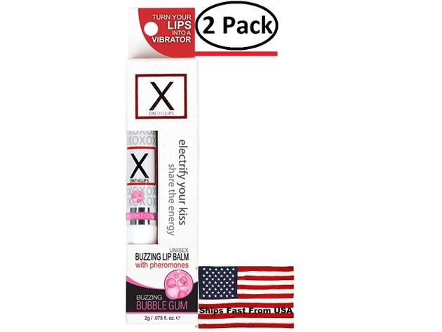 ( 2 Pack ) X on the Lips Lip Balm - Bubble Gum - .75 Oz.