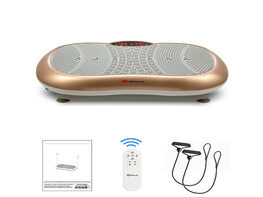 Costway Vibration Plate Exercise Machine Whole Body Workout Platform w/Loop Bands Home - White