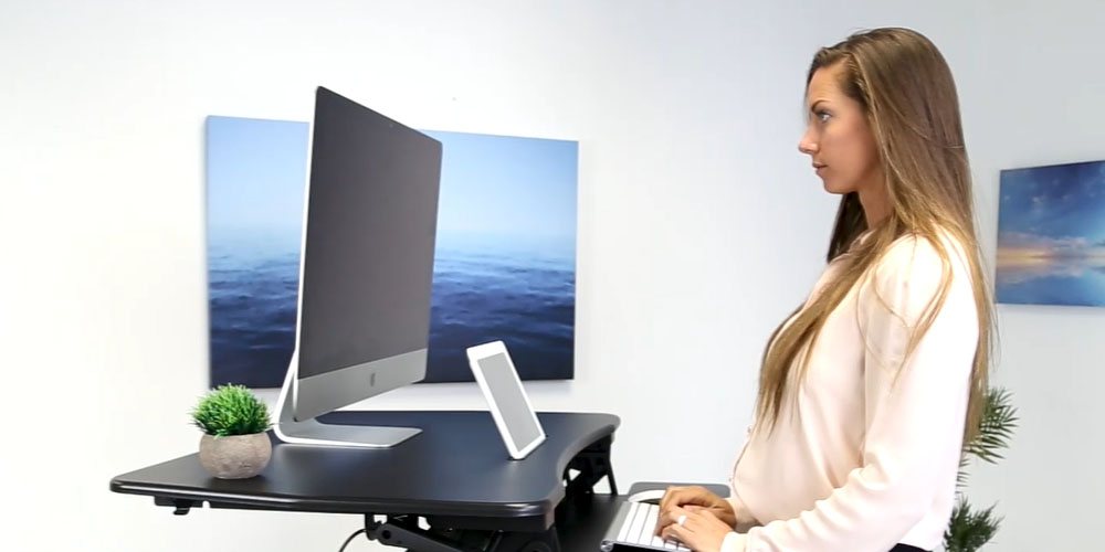 Mount-It! Height Adjustable Sit-Stand Desk Converter