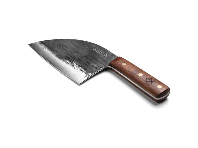 Dedfish Co. Kitchen Butcher Knife With Leather Sheath
