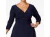 NY Collection Women's Plus Size Ruched A-Line Dress Blue Size 3 Extra Large