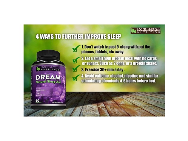 Aeternum Nutrition Dream Natural Sleep Aid - Supports Relaxation, Deep Sleep, and Refreshed Mornings - Includes Magnesium, GABA, 5-HTP and Melatonin, 60 Capsules Dietary Supplement