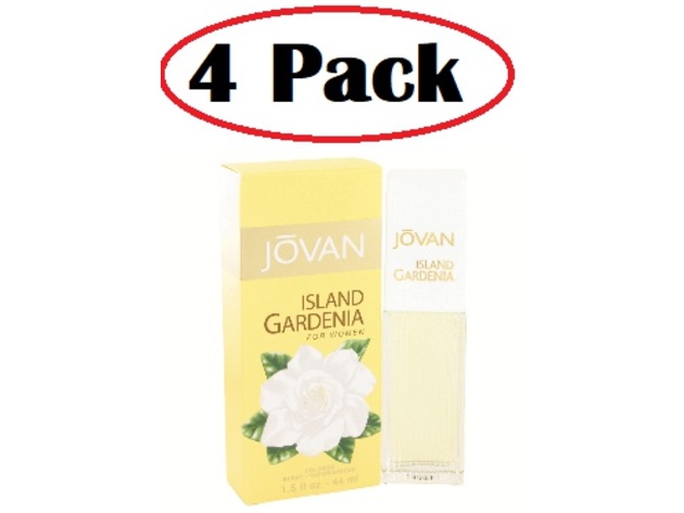 4 Pack of Jovan Island Gardenia by Jovan Cologne Spray 1.5 oz