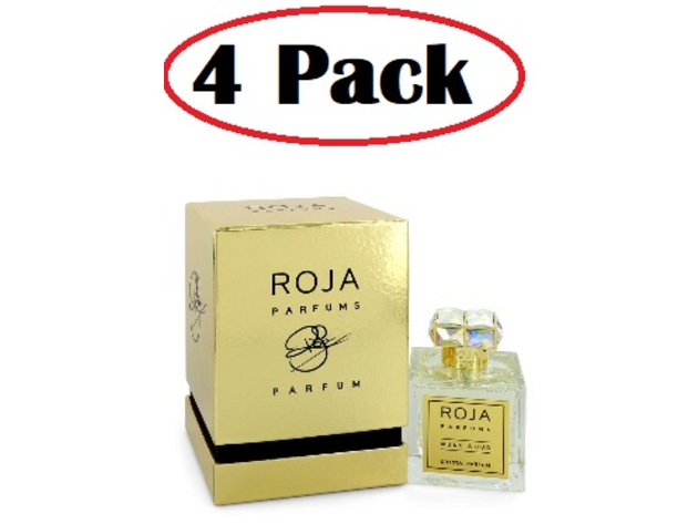 4 Pack of Roja Musk Aoud Crystal by Roja Parfums Extrait De Parfum Spray (Unisex) 3.4 oz