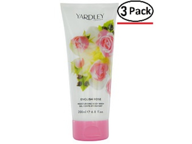 YARDLEY by Yardley ENGLISH ROSE BODY WASH 6.8 OZ (NEW PACKAGING) for WOMEN ---(Package Of 3)