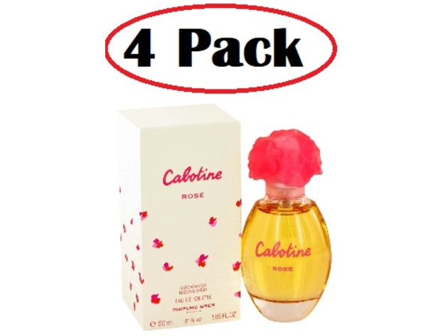 4 Pack of Cabotine Rose by Parfums Gres Eau De Toilette Spray 1.7 oz