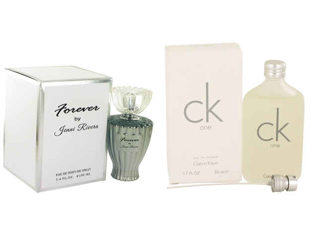 Gift set  Jenni Rivera Forever by Jenni Rivera Eau De Parfum Spray 3.4 oz And  CK ONE EDT Pour/Spray (Unisex) 1.7 oz