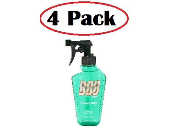 4 Pack Of Bod Man Fresh Guy By Parfums De Coeur Fragrance Body Spray 8