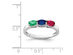 4/5 Carat (ctw) Natural Sapphire, Ruby, Emerald Ring in Sterling Silver - 8