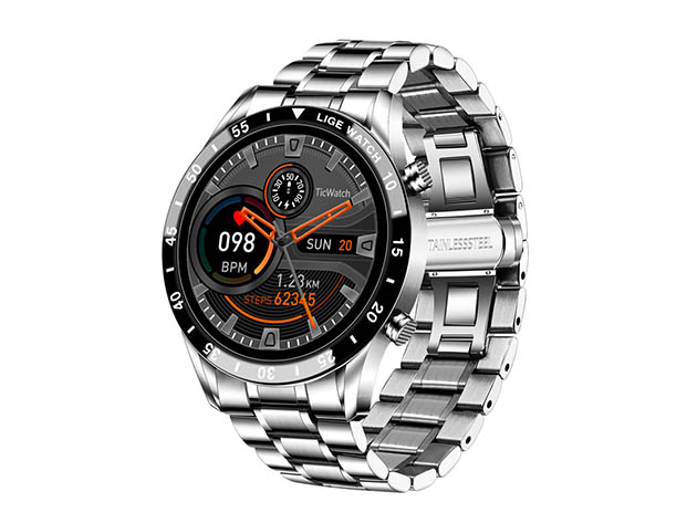 LIGE Luxury Men’s Smart Watch (Silver)