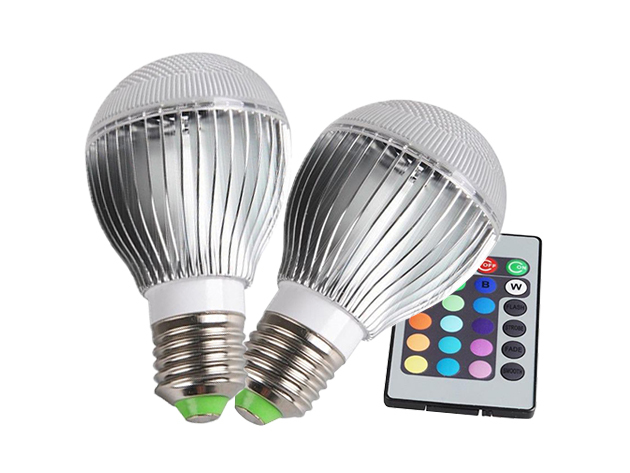 Color-Changing LED Globe Bulb with Remote