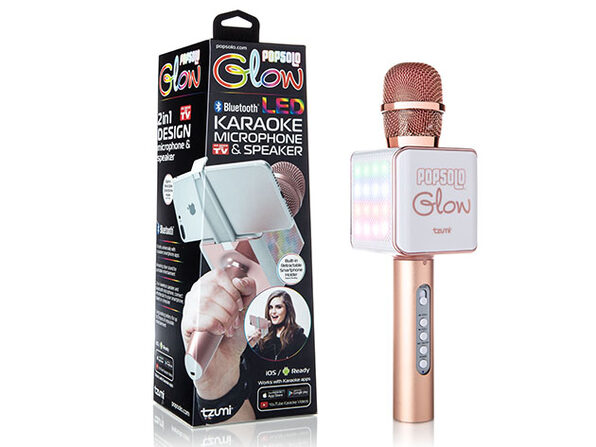 pop solo karaoke microphone and speaker