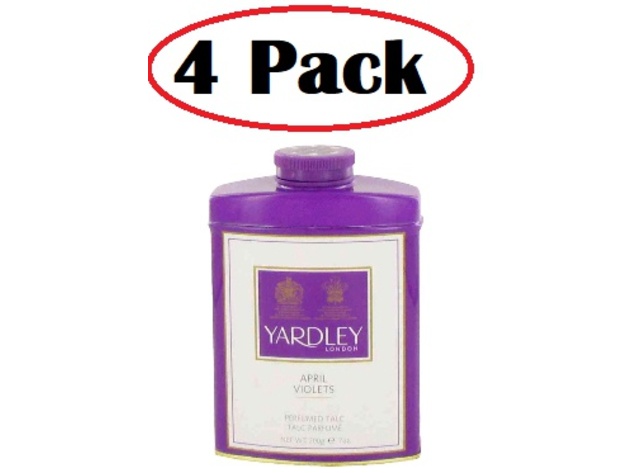 4 Pack of April Violets by Yardley London Talc 7 oz | StackSocial