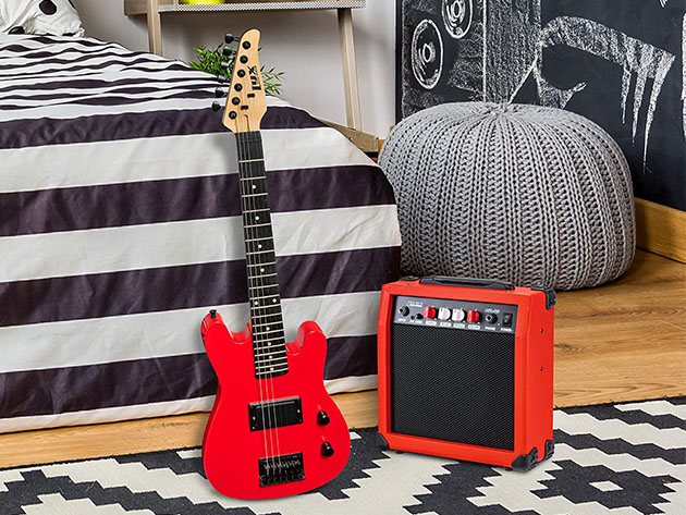 LyxPro 30" Electric Guitar with 20W Amp (Right-Handed/Red)