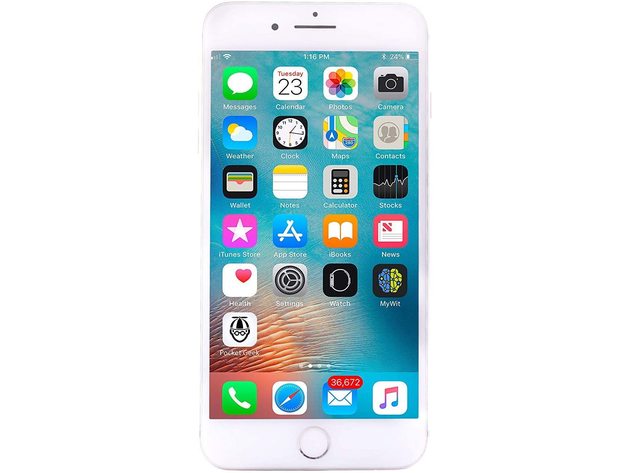 Apple iPhone 8 Plus 64GB Unlocked Smartphone - Silver (Refurbished, No Retail Box)