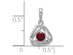 1/3 Carat (ctw) Lab-Created Ruby Pendant Necklace in 14K White Gold and Chain