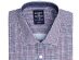 Society of Threads Men's Slim-Fit Performance Stretch Small Check Dress Shirt Red Size Large