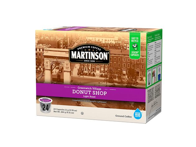 Martinson Premium Donut Shop Blend Single Serve Coffee Capsules, Compatible with Keurig K-Cup Brewers, 24 Count