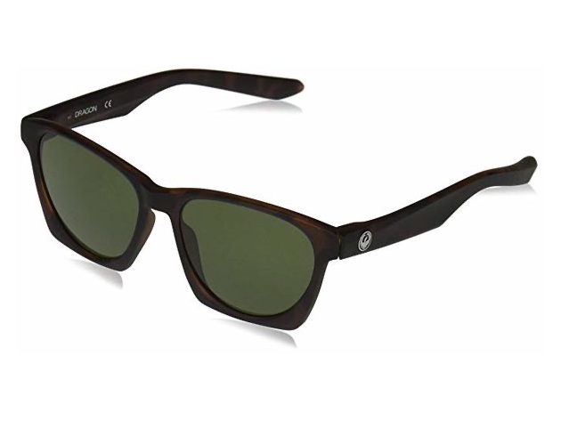 Dragon Alliance Post Up Sunglasses Tortoise Frames with Green Lens - Brown