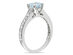 Aquamarine Ring 1.0 Carat (ctw) with Diamonds in 10K White Gold - 6