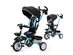 Costway 6-In-1 Kids Baby Stroller Tricycle Detachable Learning Toy Bike w/ Canopy Pink\Blue\Gray - Blue