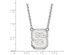 NCAA 10k White Gold North Carolina Large 'NCS' Pendant Necklace